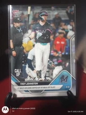 2025 Topps Now MLB #706 Troy Johnston Miami Marlins CALL-UP PR:590 Ships ASAP