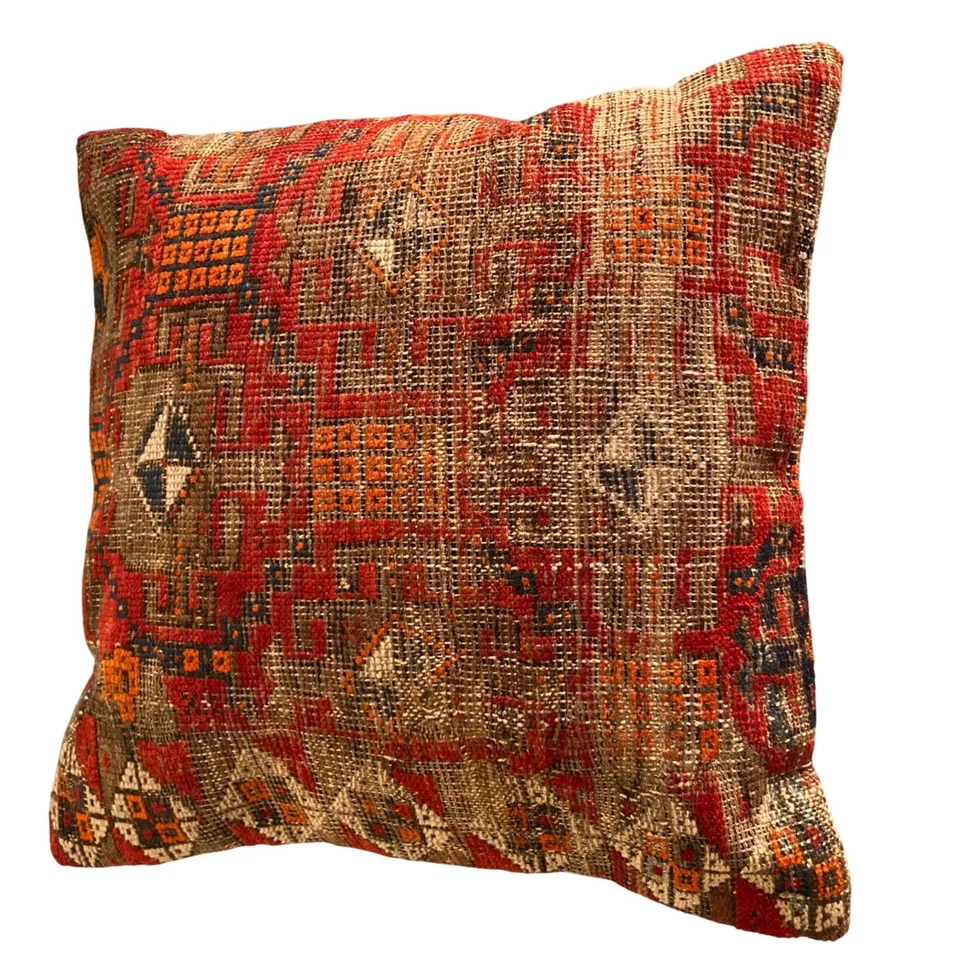Cojín Kilim estilo marroquí vintage bohemio moderno relleno de plumón Foto 2 de 4