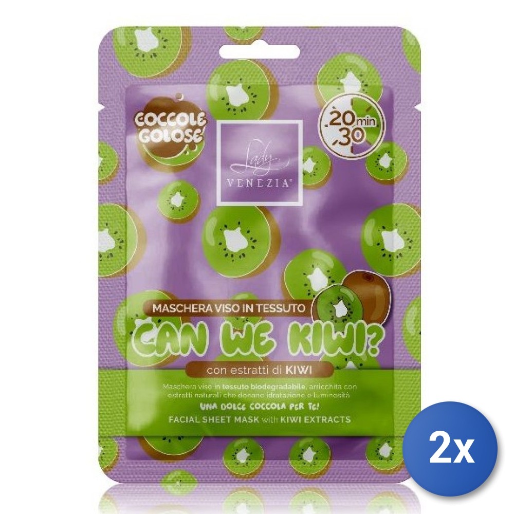 2X Lady Venezia Fabric Mask Can We Kiwi? Al Kiwi