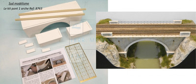 PN 8763 - Bausatz Doppelgleisige Ziegelbogenbrücke, aus Lackierungen