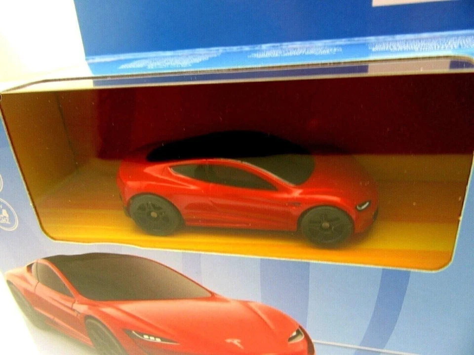 Nano Racer RC Car Tesla Roadster Red Hotwheels Radio Control Fun - Image 4 of 4