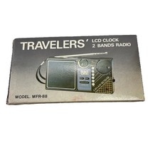 TRAVELERS LCD Clock 2 Bands Radio In box 2 Band Radios Model MFR-88 Brand New