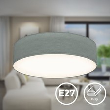 Ceiling Light Fabric Shade Flush Lamp 2 Light Living Room Bedroom Hallway 38 cm