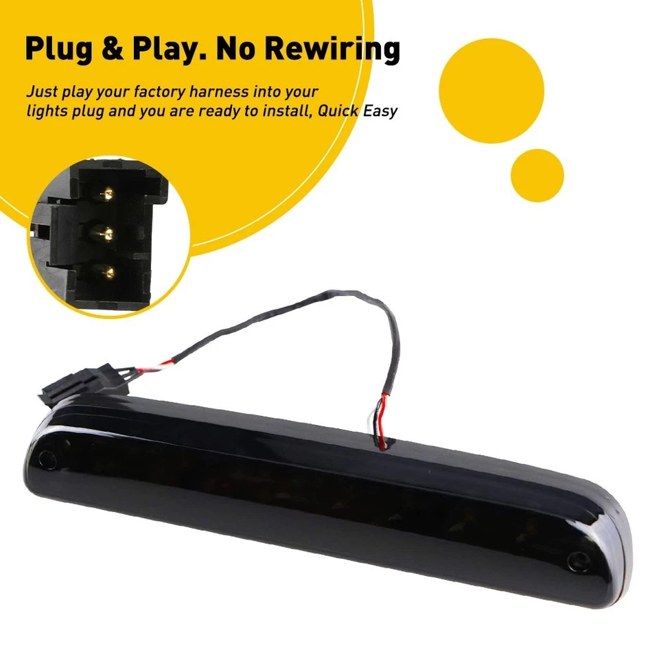 For Ford F250 F350 F450 99-16 Mazda B-Serie 95-03 Smoke LED 3rd Brake Stop Light Foto 3 de 4