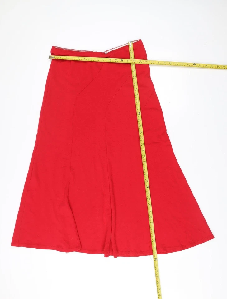 Wardrobe Womens Red Size 18 A-Line Stretch Knee Length Skirt - Image 2 of 4