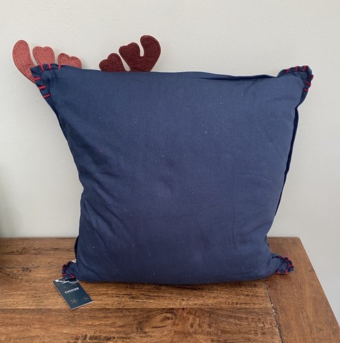 NEXT Charlie Cockapoo reindeer Cushion dog Christmas xmas 43cms x 43cm BNWT - Picture 2 of 2