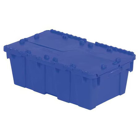 Orbis Fp075 Blue Attached Lid Container, 5.23 Gal Volume Cap., 19 3/4 In L, 11