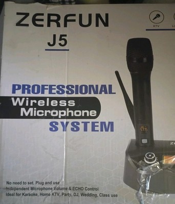 Zerfun J5 Wireless Microphone System 2 Handheld Mics for Karaoke, KTV, weddings