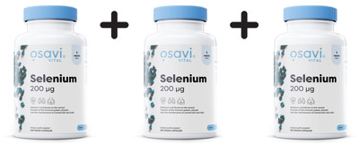 3 x Osavi Selenium, 200mcg - 120 vegan caps (91,64 EUR/kg)