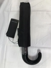 Range Rover Compact Automatic Umbrella Black Leather Handle 