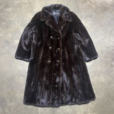 Vintage 50s El gante Brown Long Fur Overcoat 1950s True Vintage