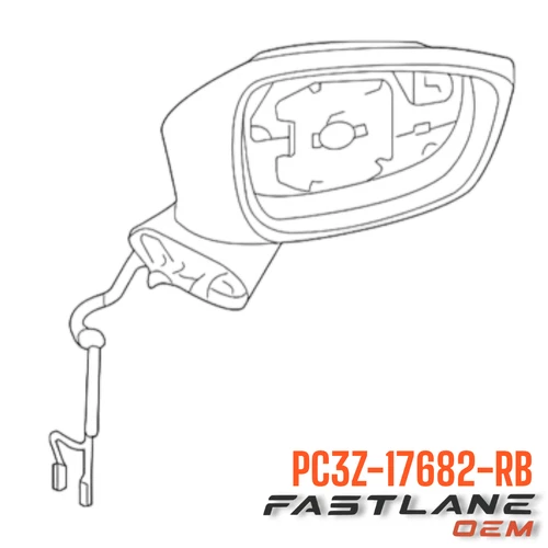 2024-2024 FORD F-450 SUPER DUTY FRONT RIGHT DOOR MIRROR NEW OEM PC3Z-17682-RB
