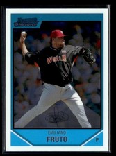 2007 Bowman Draft Chrome Draft Picks #BDPP70 Emiliano Fruto Rookie Nationals