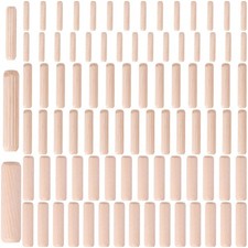 90 PCS Wooden Dowel Pins Fluted Wood Dowels Rods Pegs 1/4 5/16 3/8 Inch