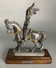 Zinn Figur Ritter auf Pferd; La Balestra; Armatura Sec XIV; Italy;