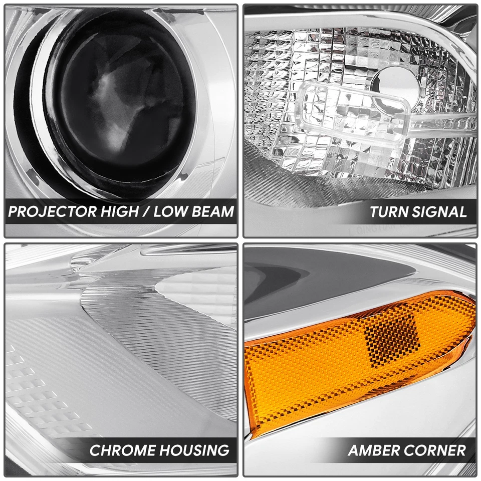 Faro de esquina ámbar carcasa cromada para Dodge Dart 2013-2016 lámpara conductor izquierdo Foto 3 de 4