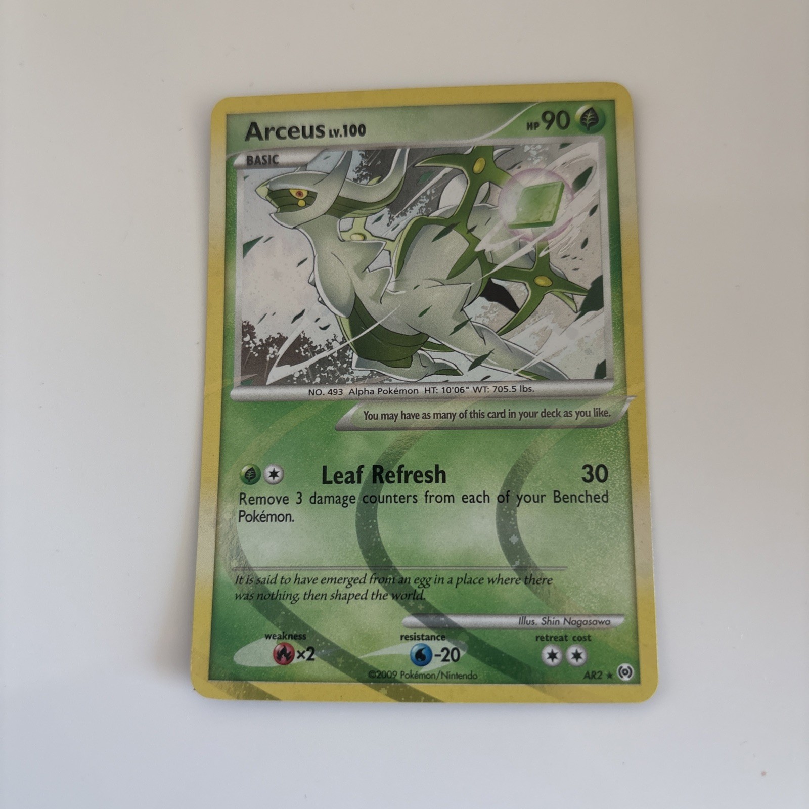 Pokemon TCG Arceus AR2 2009 Arceus Holo LP Trading Card