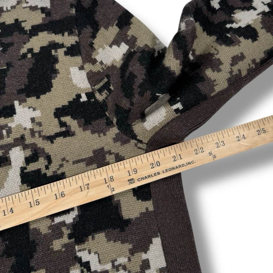 Rag & Bone Camo Intarsia Wool Camo Crew Sweater Mens Medium • MINT CONDITION - Image 4 of 4