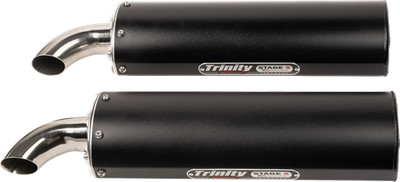 TRINITY RACING Full Dual Exhaust System - Black - RZR XP 1000 TR-4190D-BK