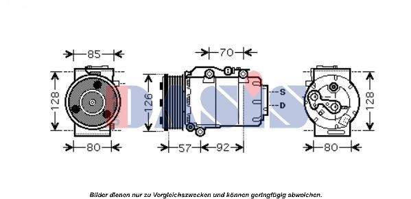 Kompressor Klimaanlage AKS Dasis 851678N FÜR Ford Volvo Klima Kompressor-image