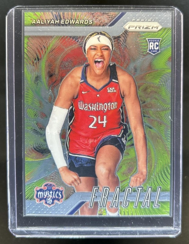 2024 Panini WNBA Prizm Aaliyah Edwards Fractal RC Rookie #3 Mystics