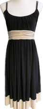 Jones New York Women’s Black White Cocktail Evening Party Dress Spaghetti Sz 4