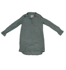 So Shirt Dress Women’s Size Medium Dark Green Long Sleeve