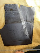 H M Boys Chino Pants Gray Casual School Pockets Button Zip Regular Fit 9/10