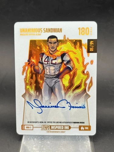 Bo Jackson Battle Arena UNANIMOUS SANDMAN Mariano Rivera Auto Inspired Ink /50