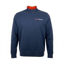 Chaps Sport Mens Navy Blue Quilted Shoulder Quarter Zip Pullover Sweatshirt XL