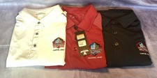 Lot 3 NFL Pro Football Hall of Fame Canton OH Polo Shirt Mens M Lem Barney *Read