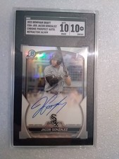 2023 Bowman Chrome Jacob Gonzalez Refractor Auto SGC 10/10