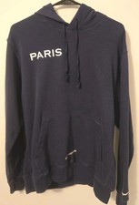 Nike Paris Saint-Germain PSG Hoodie Mens Large Navy Blue Pullover Sweatshirt