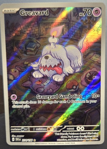 Pokemon TCG Greavard 214/198 Scarlet & Violet Base Set English Holo Full Art