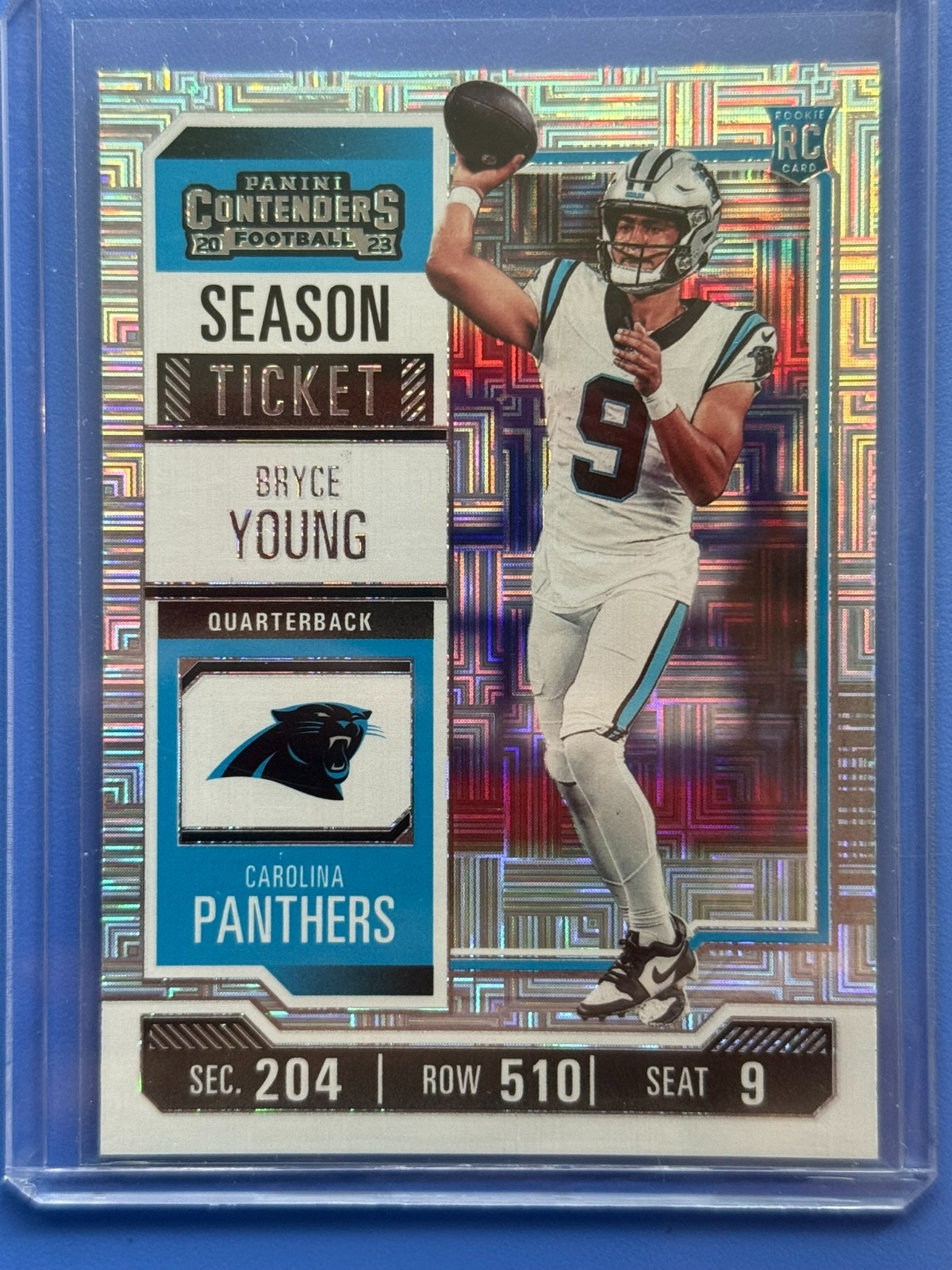 2023 Panini Contenders - Bryce Young Season Ticket MOJO #15 RC Carolina Panthers