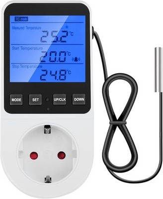 diymore 3600W Thermostat mit Clock Timer Fühler Digital Temperaturregler 