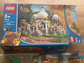 Lego 7418 Scorpion Palace w/Box, Manual + Cards, 13 pieces missing Excellent