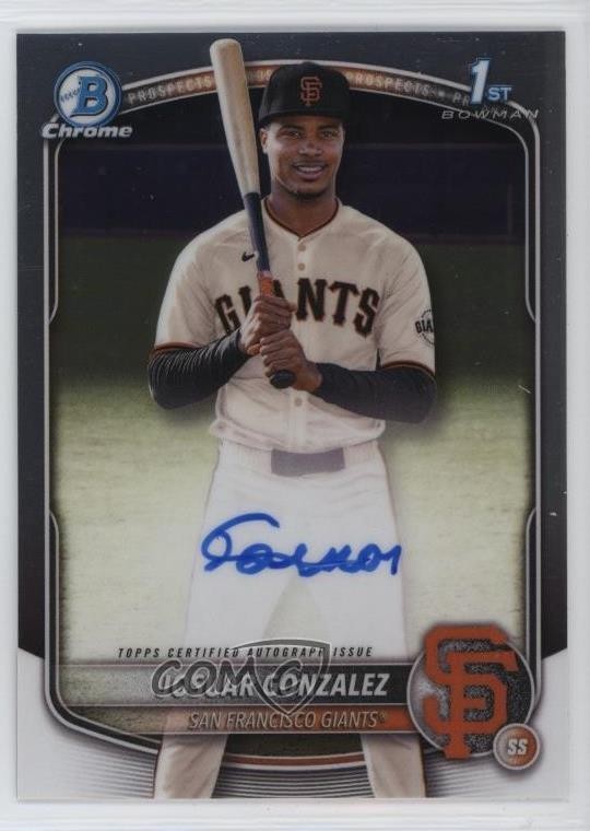 2025 Bowman Chrome Prospect Auto Josuar Gonzalez #CPA-JD Auto tw0