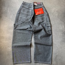 Strictly Vintage 2000er Shiny Glanz Baggy Jeans Silber Grau Gr. 29 Hip Hop NEU