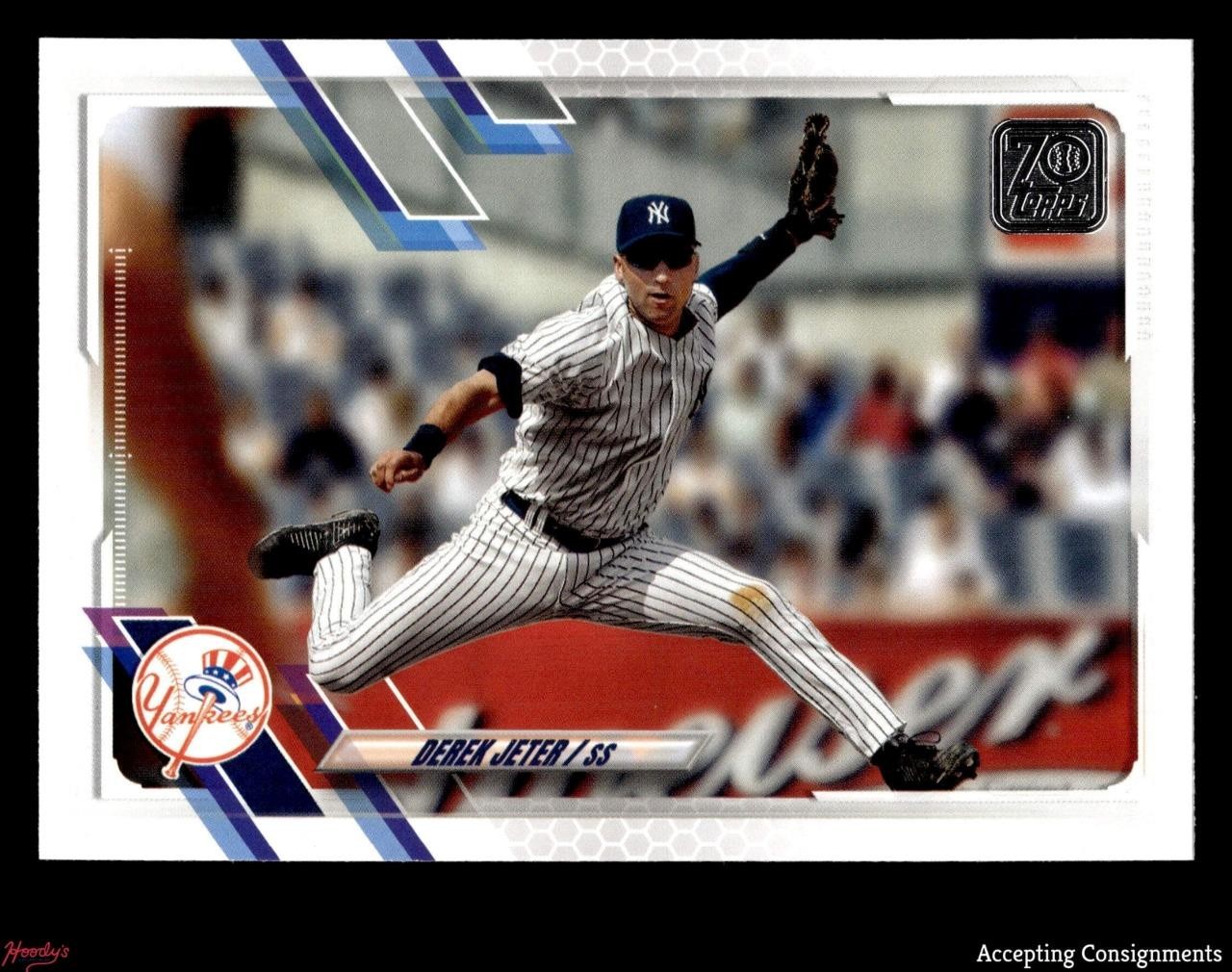2021 Topps Base Set Photo Variations Fielding #561 Derek Jeter YANKEES SP