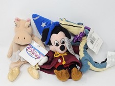Fantasia Bean Bag Lot of 3 Disney Plush Ballerina Hippo Mickey Wizard W Tags
