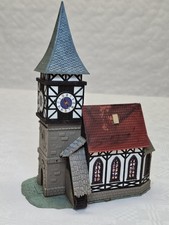 WIAD 1039 H0 ALTE KIRCHE fertig gebaut SAMMLER VINTAGE MODELLBAHN FACHWERK