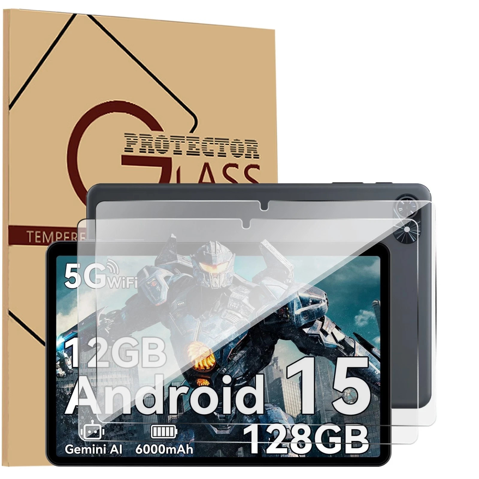 2 Pack 9H HD Tempered Glass Screen Protector For TABWEE T80 