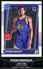 Moses Moody 2021-22 Donruss Optic Rated Rookie RC Golden State Warriors #184