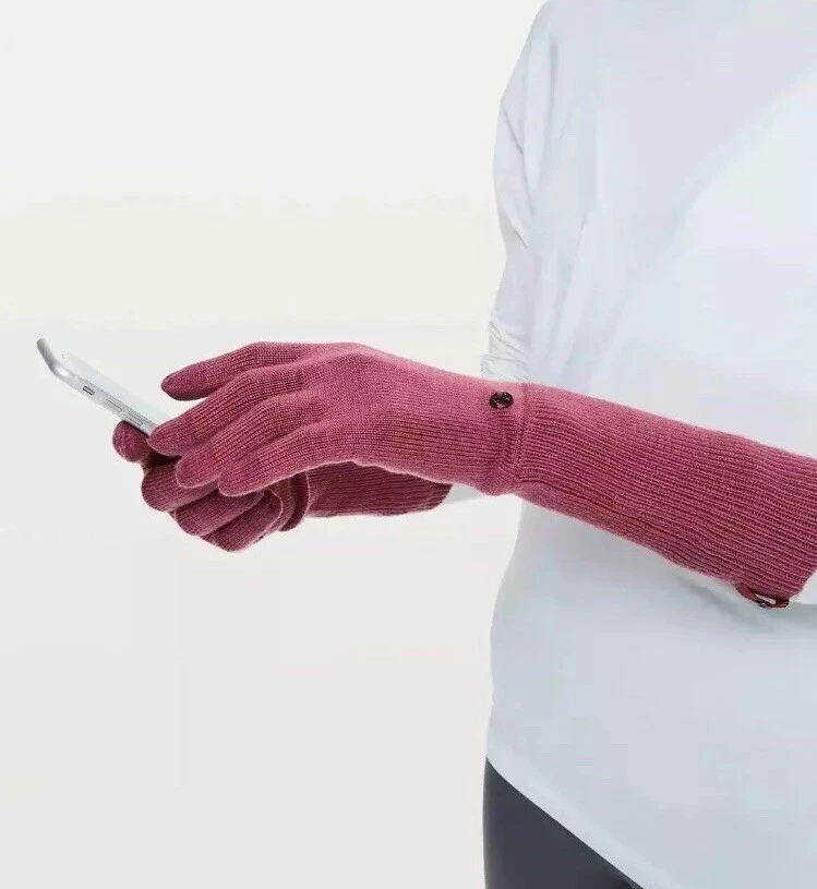 LULULEMON Long Knit GLOVES Size: EXTRA SMALL / SMALL New Scroll On
