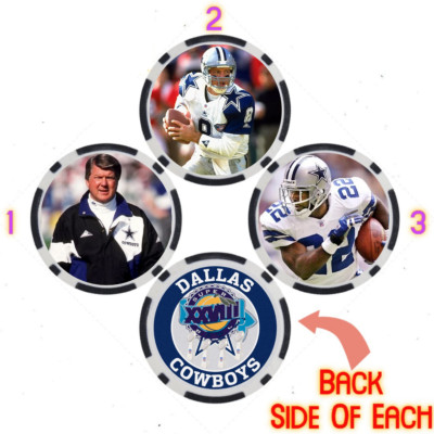 COWBOYS SUPER BOWL XXVIII PLAYERS - 3 POKER CHIP SET