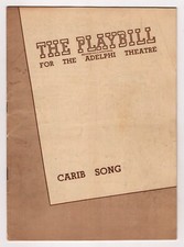 Katherine Dunham "CARIB SONG" Eartha Kitt / Avon Long 1945 FLOP Opening Playbill