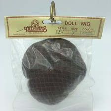 Tallinas Doll Wig Vintage New Old Stock Style 801 Size 7 Auburn Hair