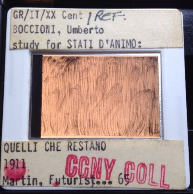 Umberto Boccioni ''Stati D'Animo Study'' 35mm Italian Futurism Art Slide