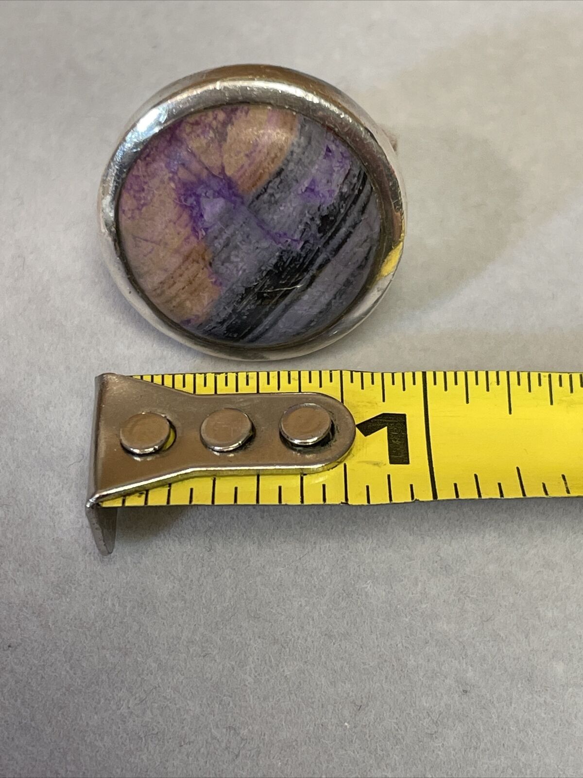 U3 Fluorite Ring Natural Stone Purple Sterling Si… - image 7